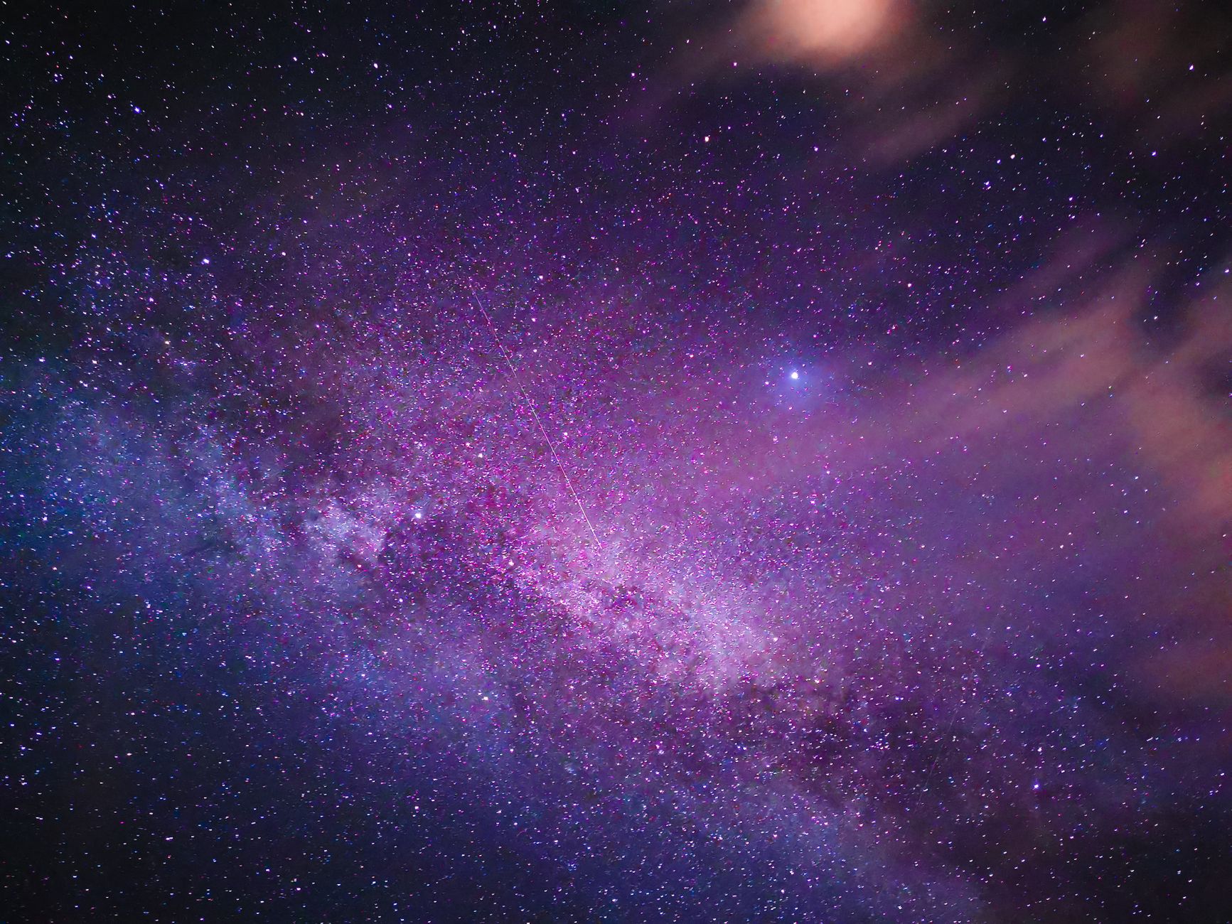 Cosmic purple galaxy