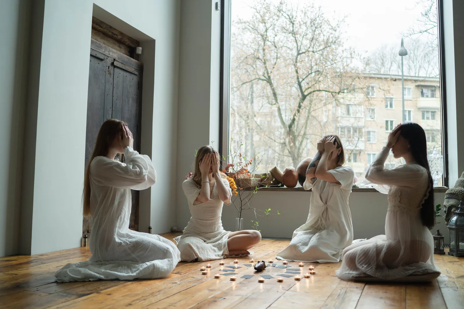 Women in sacred ceremony circle